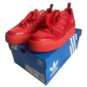 Women's 7.5 Adidas Forum Bold Shoes in Red